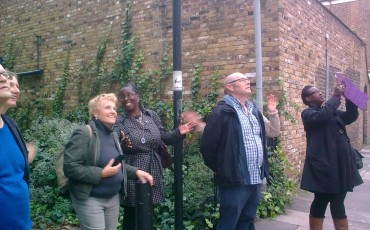 Blue Badge Tourist Guide Angela Morgan led the "Strangers by the Docks" walk on 27 August