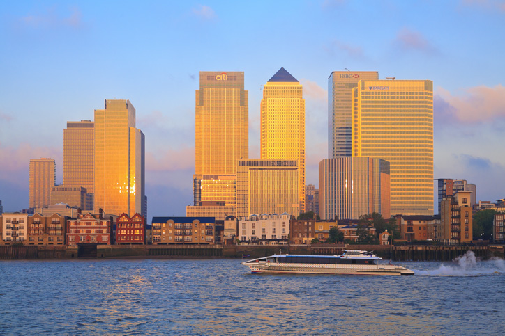 Canary Wharf from a distance