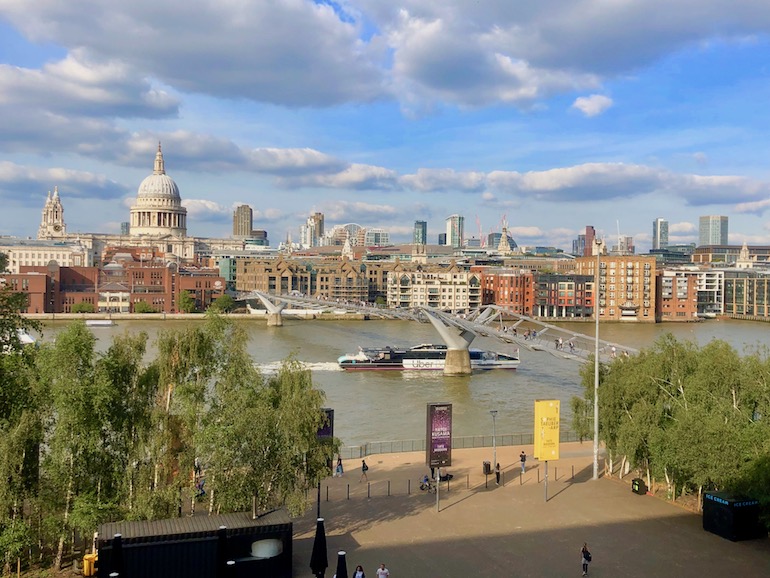 View of Millennium Bridge and Saint Paul Cathedral from Tate Modern. Photo Credit: © Ursula Petula Barzey.