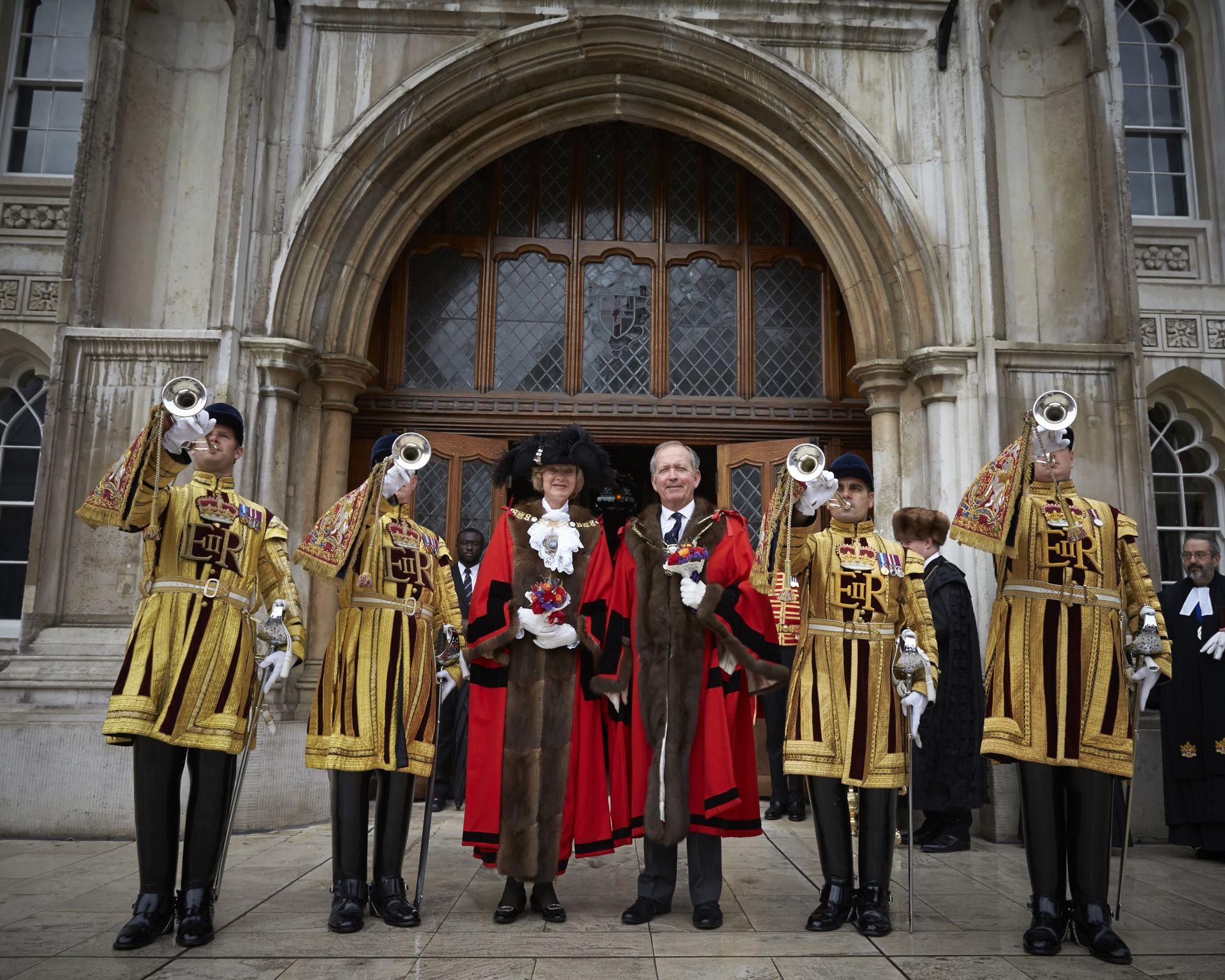 Alan Yarrow Lord Mayor Elect with the Outgoing Lord Mayor Fiona Woolf