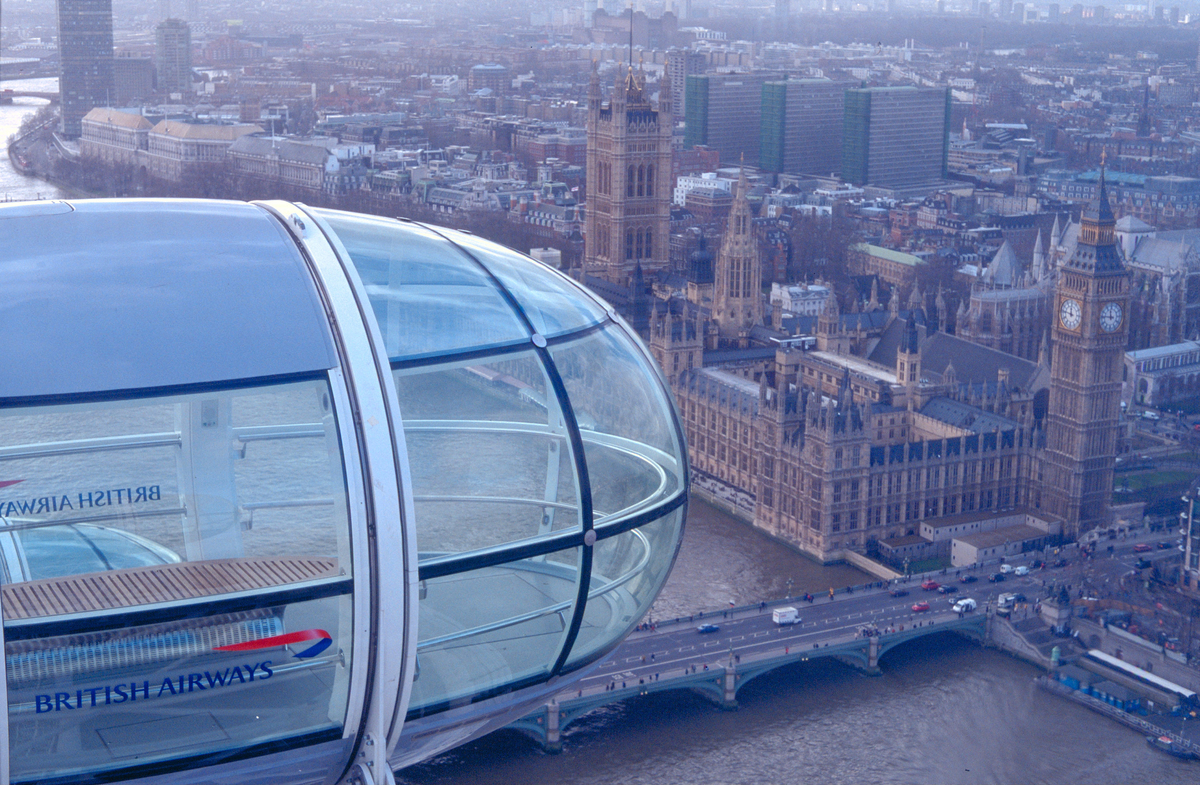 View of Place of Westminster from London Eye