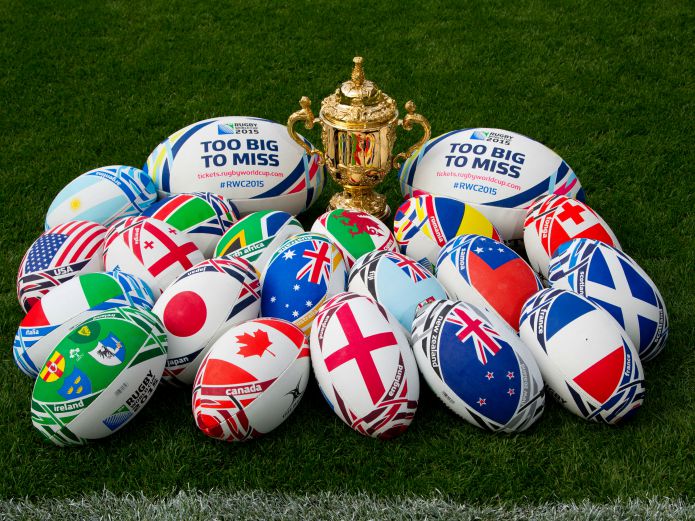 Rugby World Cup 2015 - Trophy & Country Match Balls