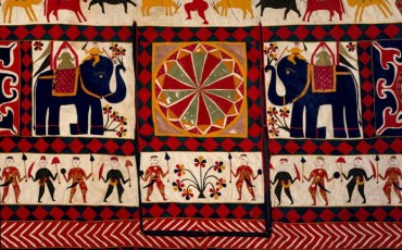 Wall hanging (detail), cotton appliqué, Gujarat, 20th century