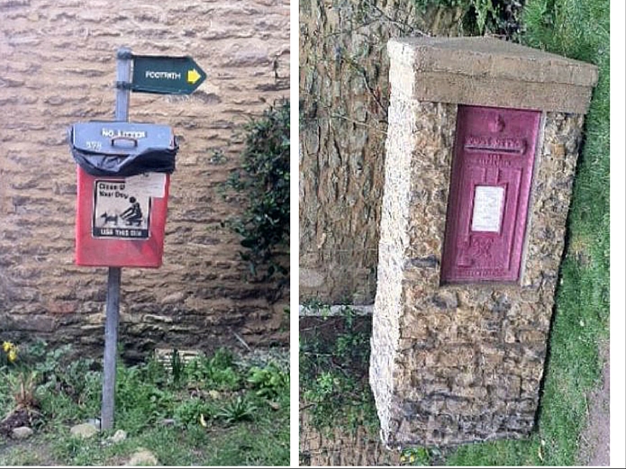 Downton Abbey: Modern Dog Poo Box being covered with Fake Post Box