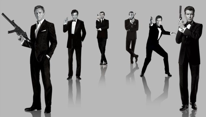James Bond - Film Actors: Sean Connery to Daniel Craig