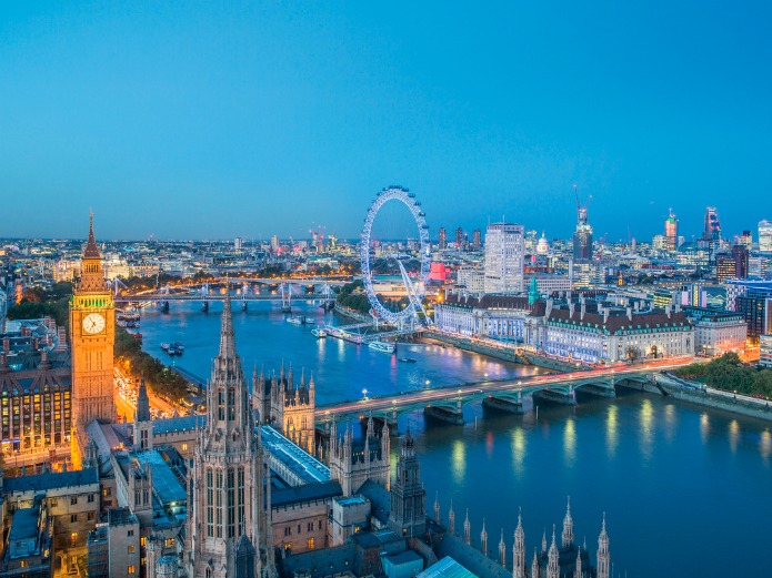 London Skyline With Big Ben & London Eye