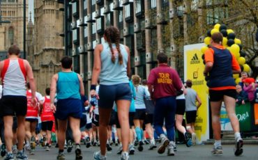 Runners at London Marathon - View of Big Ben. Photo Credit: © London & Partners.