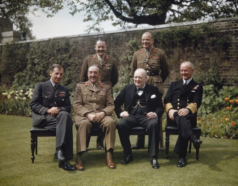 Churchill War Rooms - Churchill with Chiefs of Staff.