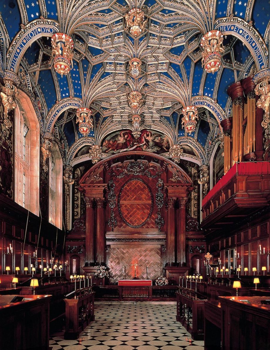 Hampton Court Palace - The Chapel Royal has been in continuous use for over 450 years. The magnificent vaulted ceiling was installed by Henry VIII in 1535-6.