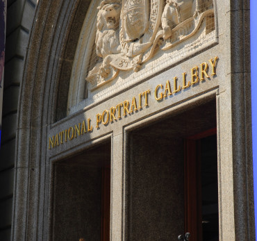 National Portrait Gallery - Royal crest at the entrance.