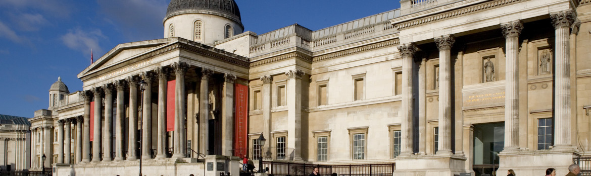 The National Gallery - Exterior looking on to Trafalgar Square.