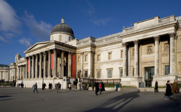 The National Gallery - Exterior looking on to Trafalgar Square.