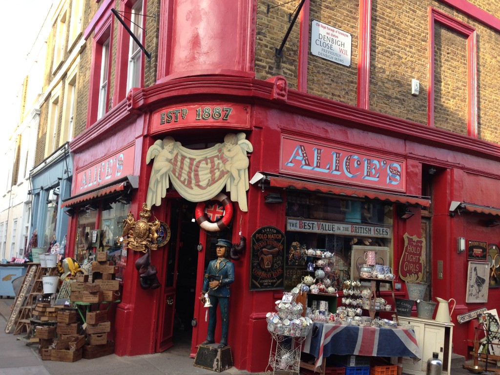 Notting Hill, London Alice's Antiques shop. Photo Credit ©Ursula
