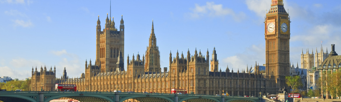 Palace of Westminster - Westminster bridge and the Houses of Parliament.