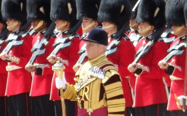 Trooping the Colour is an annual event that takes place on Horse Guards Parade near London's St James's Park, marking The Queen's official birthday.