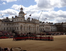 Trooping the Colour is an annual event that takes place on Horse Guards Parade near London's St James's Park, marking The Queen's official birthday.