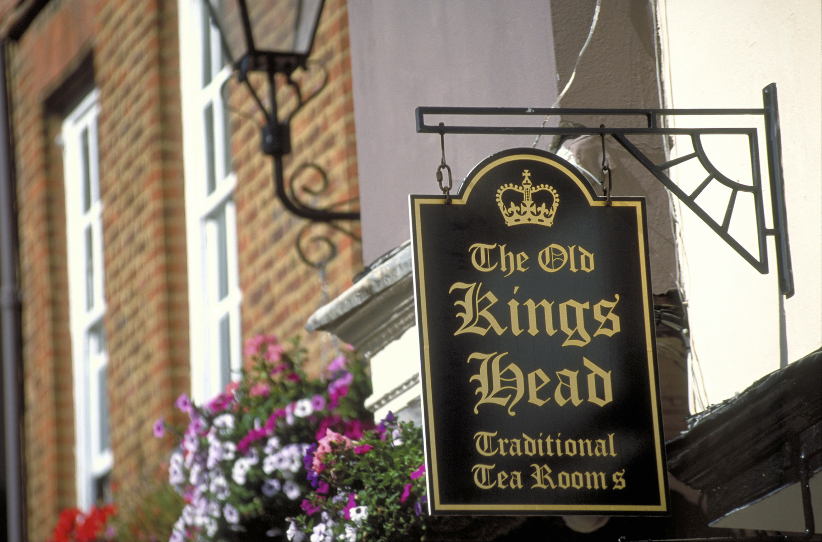 Jubilee - the old kings head traditional tea rooms sign, Windsor, Berkshire, England.