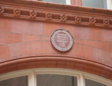 Charles Dickens: Assurance Building plaque for Dickens erected by the Royal Society of Arts. Photo Credit: ©Mark King.