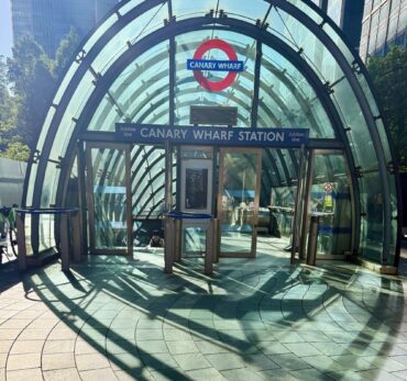 Entrance to Canary Wharf Underground Station in London. Photo Credit: © Ursula Petula Barzey.