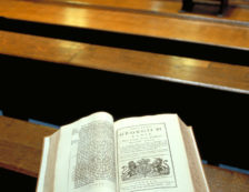 Legal London: Royal Courts of justice interior detail of building book and benches. Photo Credit: ©Visit London Images.