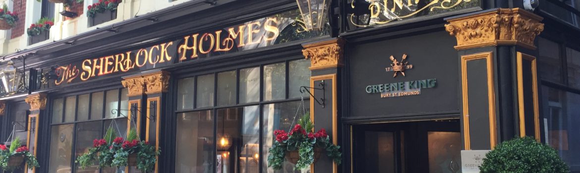 London: The Sherlock Holmes Pub at221B Baker Street. Photo Credit: ©Glyn Jones.