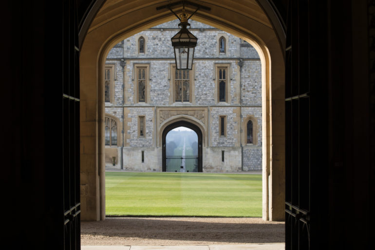 Windsor Castle - The view of the London Walk through the State Entrance. Photo Credit: Royal Collection Trust/ © Her Majesty Queen Elizabeth II 2016.