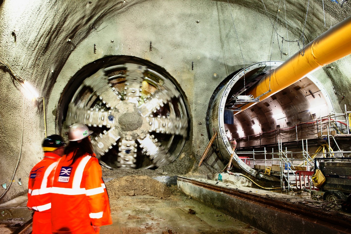 Crossrail Tunnel Boring Machine Jessica breaks through into Stepney Green cavern February 2014. Photo Credit: ©Robby Whitfield/Crossrail Ltd. 