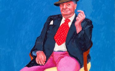 "Barry Humphries, 26-28 March" 2015, Acrylic on canvas, 48 x 36" by David Hockney. Photo Credit: ©Richard Schmidt.