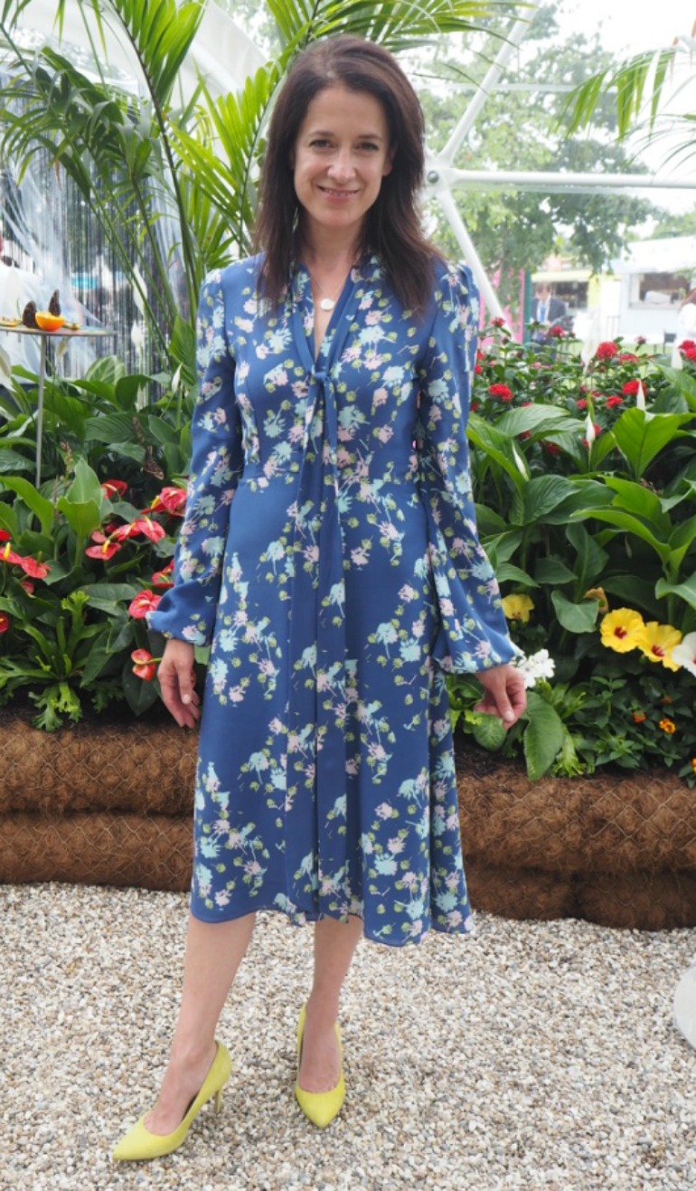 2016 RHS Hampton Court Palace Flower Show: Butterfly Dome - Actress Raquel Cassidy. Photo Credit: ©Ursula Petula Barzey. 