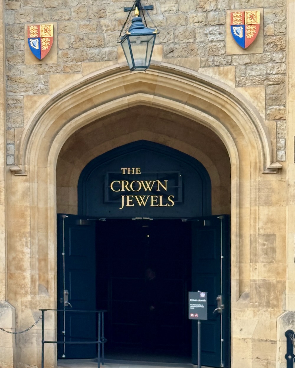 Entrance to the Crown Jewels at the Tower of London. Photo Credit: © Ursula Petula Barzey.