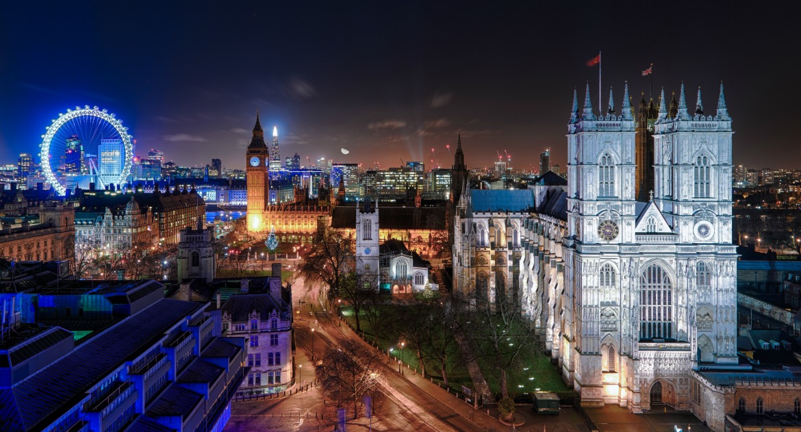 London Skyline - Westminster Abbey, Big Ben & London Eye. Photo Credit: ©London & Partners.