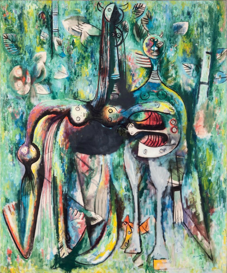 The Sombre Malembo, God of the Crossroads, 1943. Photo Credit: © SDO Wifredo Lam. 