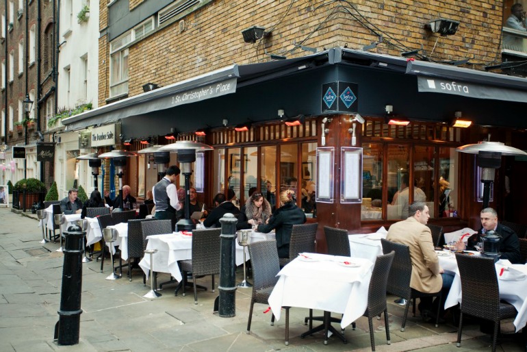 London West End Marylebone St, Christopher's Place restaurant. Photo Credit: ©London & Partners. 