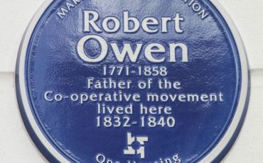 Robert Owen Blue Plaque. Photo Credit: © Dafydd Wyn Phillips.