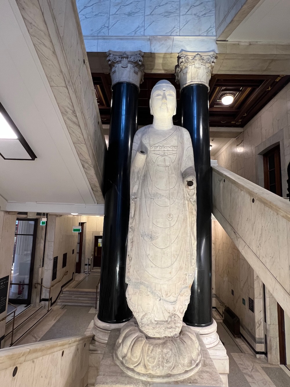 Buddha standing on a lotus at the British Museum in London. Photo Credit: © Ursula Petula Barzey.