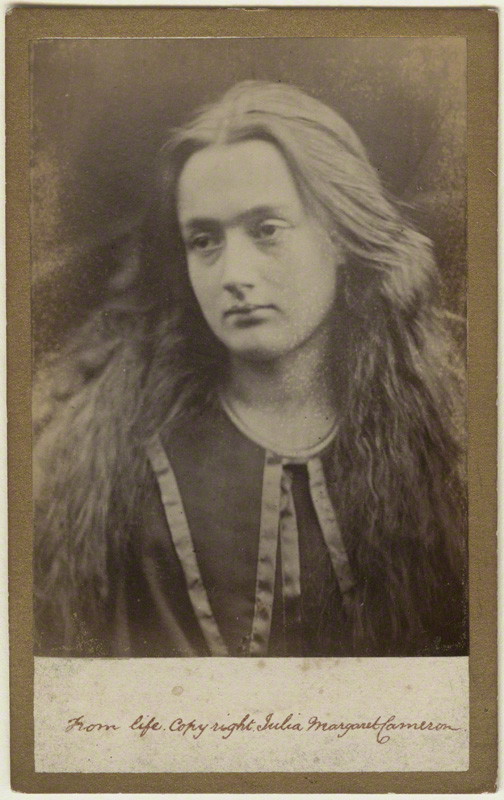 Photograph of Annie Cameron (née Chinery) by Julia Margaret Cameron, albumen print on gold-edged cabinet, 1869. Photo Credit: © Ursula Petula Barzey. 