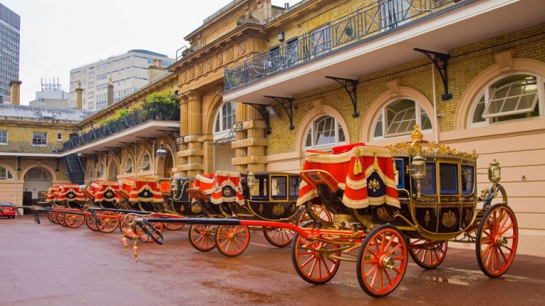 Buckingham Palace: Coaches at the Royal Mews. Photo Credit: © Pawel Libera / Royal Trust Collection.