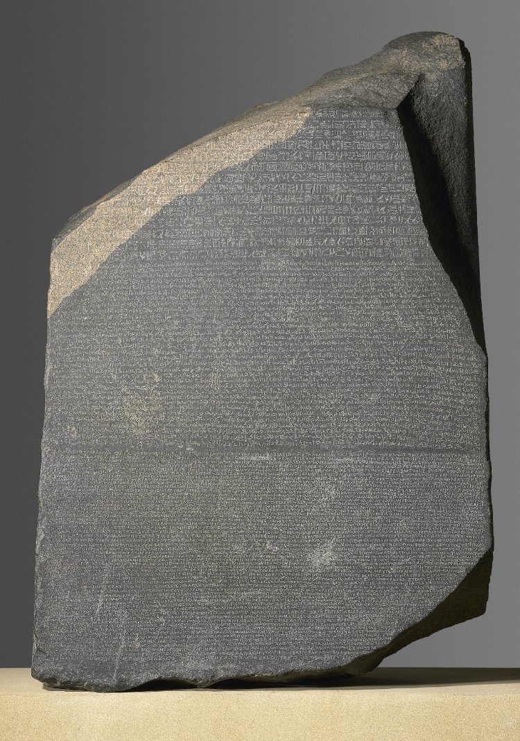 British Museum: The Rosetta Stone Front. Photo Credit: © British Museum, London.