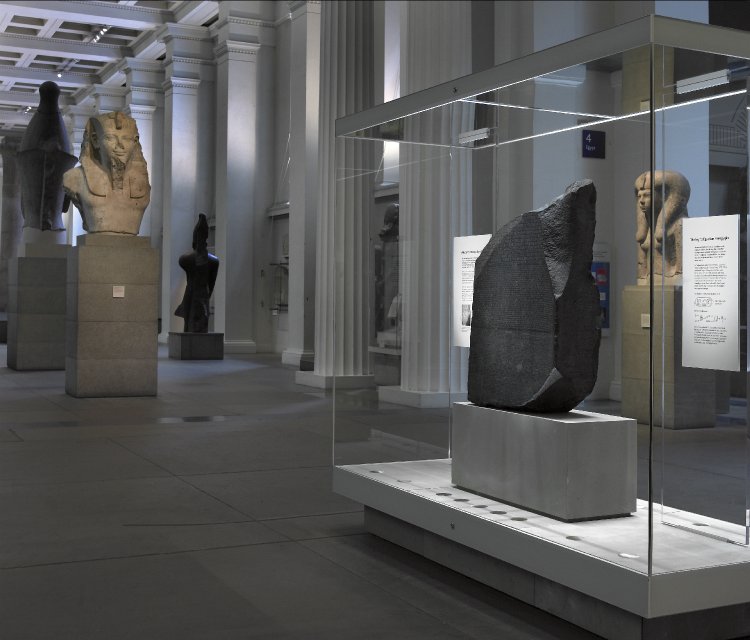 British Museum: The Rosetta Stone in Gallery. Photo Credit: © British Museum, London.