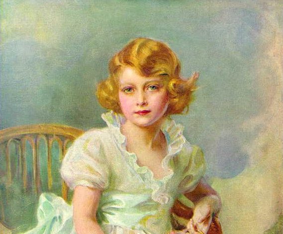 British Monarchy: Princess Elizabeth aged seven, painted by Philip de László, 1933. Photo Credit: © Public Domain via Wikimedia Commons.