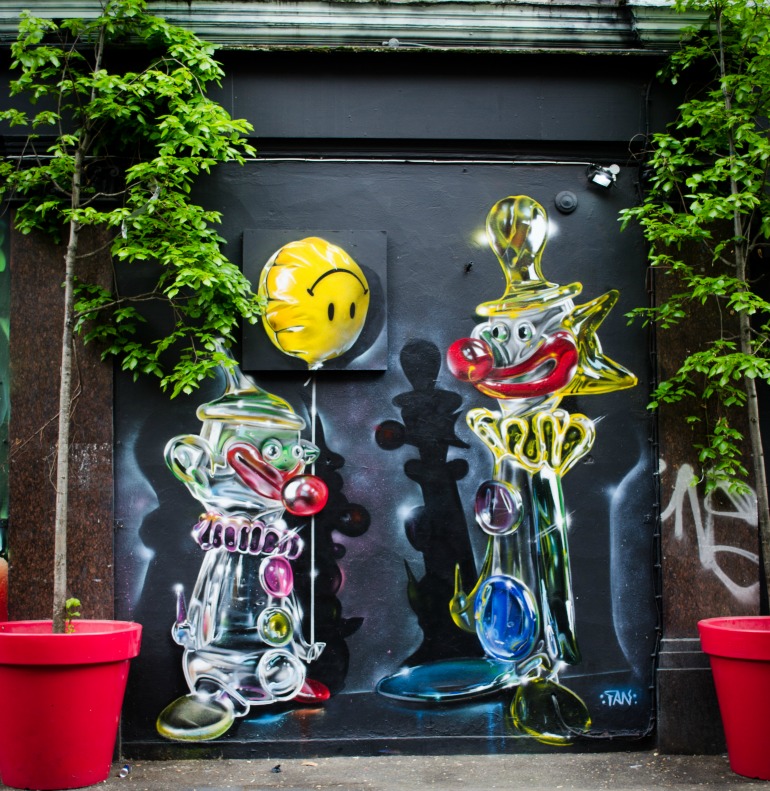 London Street Art: Fanakapan Artist - Shoreditch Clowns. Photo Credit: © Alex Lacey. 