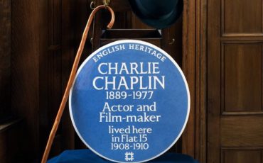 Charlie Chaplin Blue Plaque in London. Photo Credit: © English Heritage.