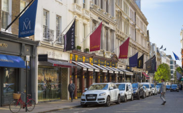 Shopping on New Bond Street in London.