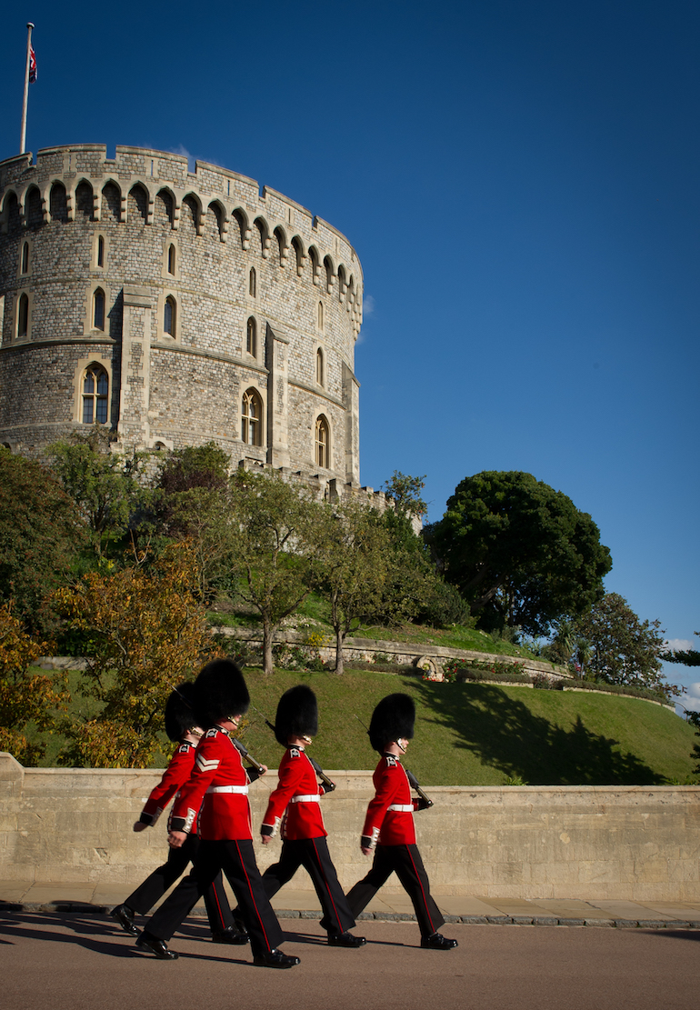 Windsor Castle: Soldiers of the Queen's Guard.