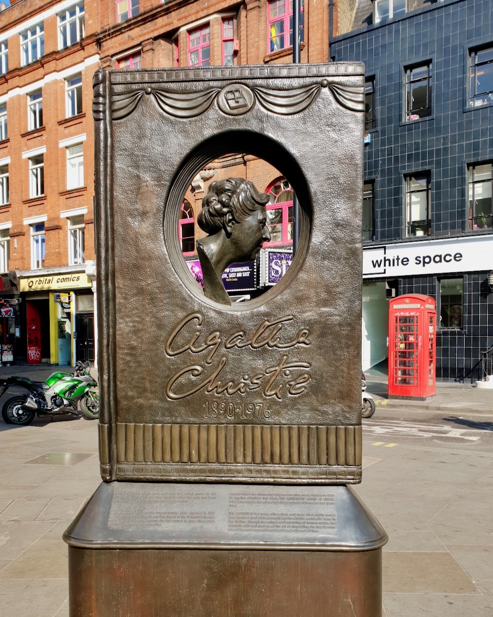 Agatha Christie Memorial in London. Photo Credit: © Ursula Petula Barzey.
