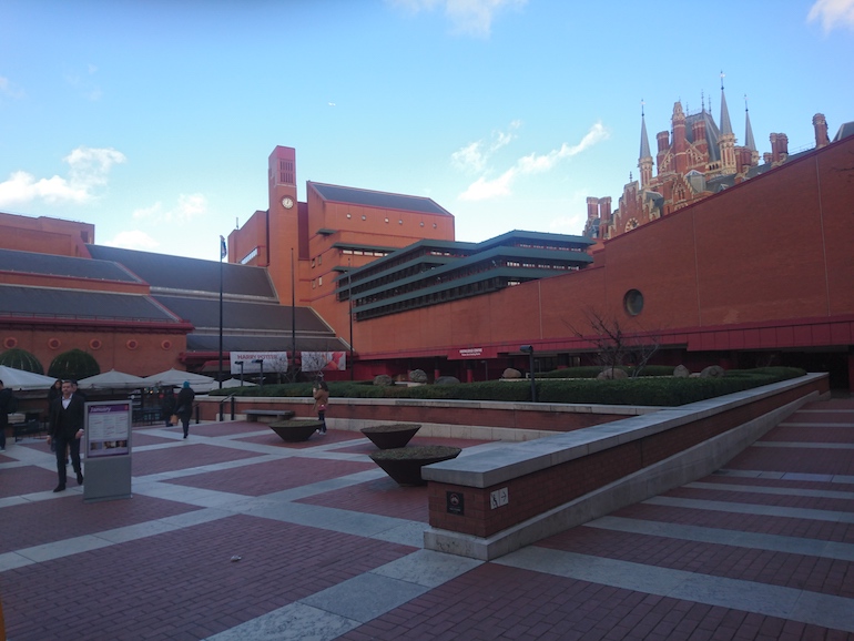 British Library in London: Exterior View. Photo Credit: © Steve Fallon.