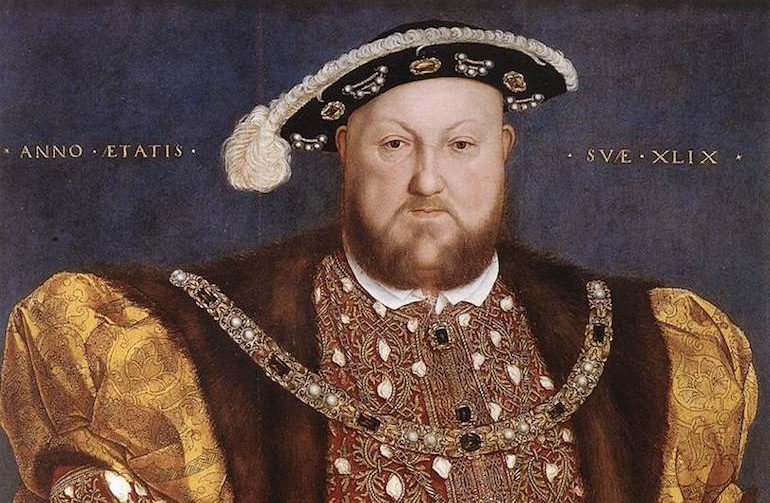 Portrait of King Henry VIII by Hans Holbein the Younger circa 1540. Photo Credit: © Public Domain via Wikimedia Commons. 