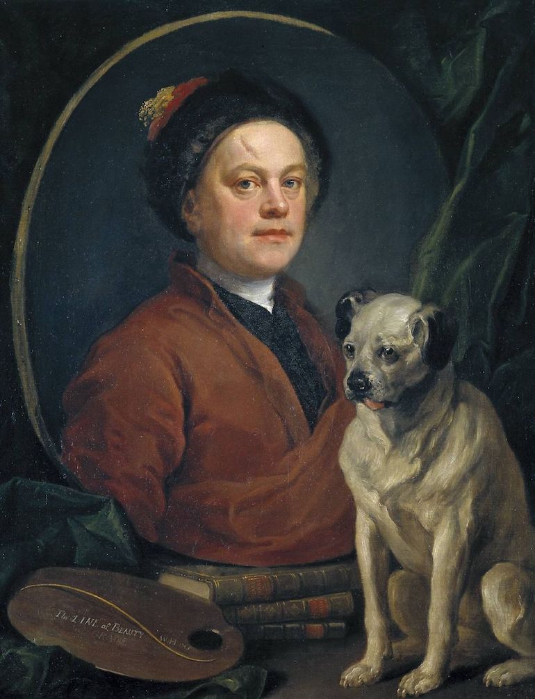 The Painter and His Pug by William Hogarth. Photo Credit: © Public Domain via Wikimedia Commons. 