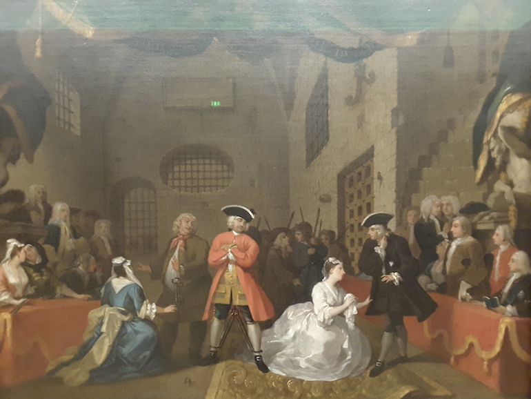 Tate Britain: A Scene from ‘The Beggar’s Opera’ VI by William Hogarth 1731. Photo Credit: © Ingrid Wallenborg. 