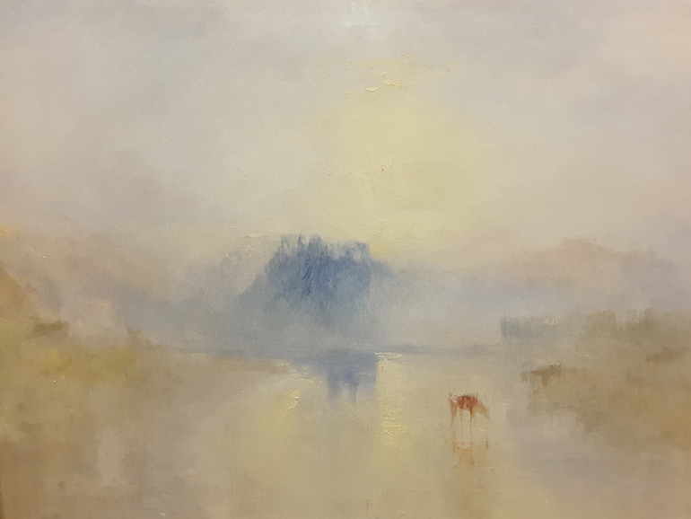 Tate Britain: Norham Castle, Sunrise by JMW Turner c. 1845. Photo Credit: © Ingrid Wallenborg.